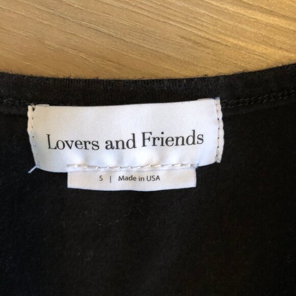 Lovers + Friends Black Long Sleeve, V Neck Romper Size Small - Picture 5 of 8